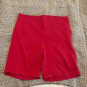 Aritzia Red Bike Shorts